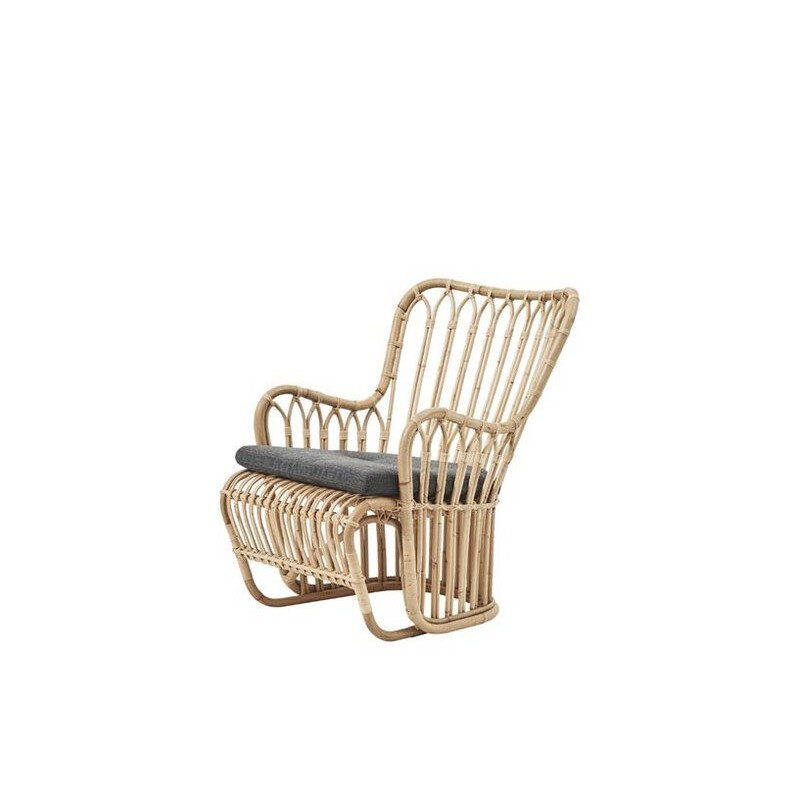 Vintage Tulip Rattan Armchair by Tove and Edvard Kindt-Larsen 1940s