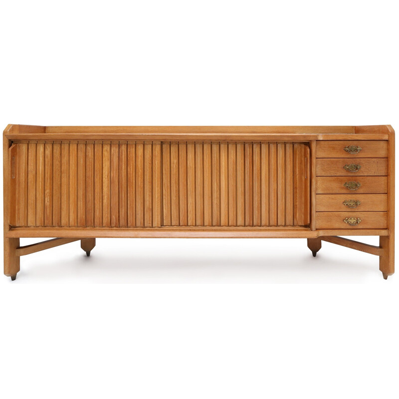 French sideboard  in oak, GUILLERME and CHAMBRON - 1960s 