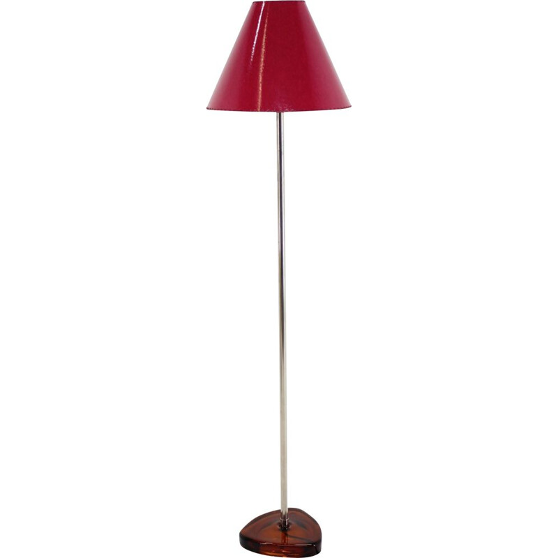 Lampada da terra vintage in carta di Carl Fagerlund Orrefors, Svezia 1960