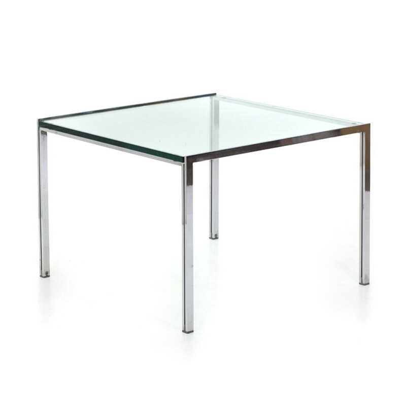 Luar" vintage coffee table with glass top by Ross Little for ICF, 1970