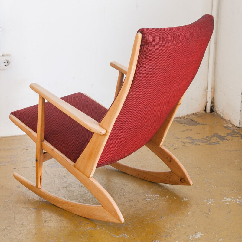 Pair of vintage rocking chairs by H. G. Jensen for the Kubis collection by Tonder Mobelvaerk, Denmark 1960s