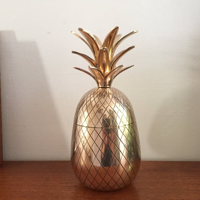 Mid-century "Pineapple" ice bucket in brass - 1970s