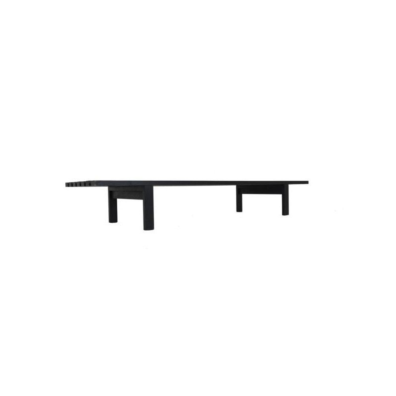 Black 't Spectrum bench in wood, Martin VISSER - 1950s