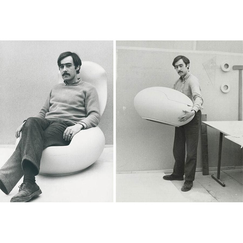 Vintage garden egg lounge chair "ei Des Kolumbus" by Peter Ghyczy 1960s