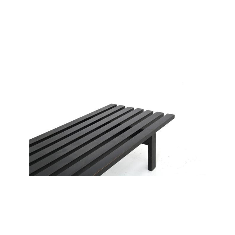 Black 't Spectrum bench in wood, Martin VISSER - 1950s