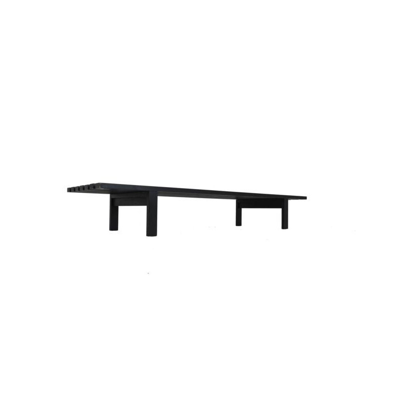 Black 't Spectrum bench in wood, Martin VISSER - 1950s