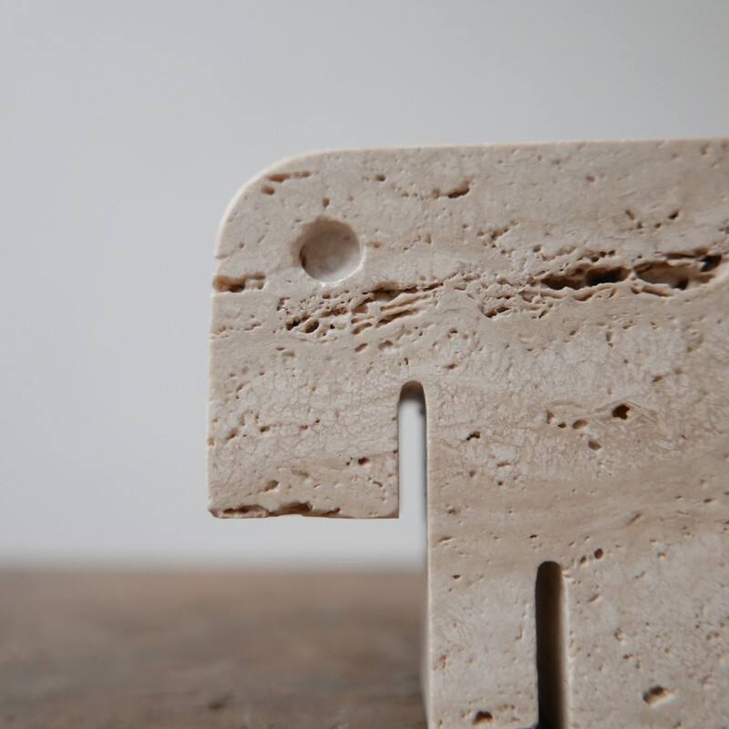 Vintage curio travertine desk or shelf, Italy 1970