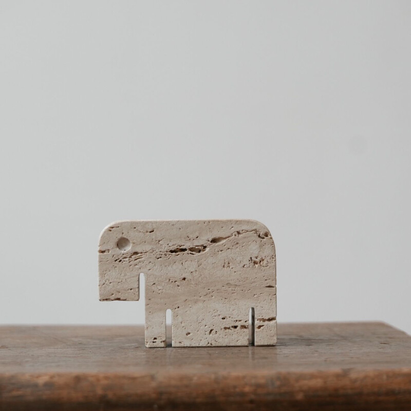 Vintage curio travertine desk or shelf, Italy 1970