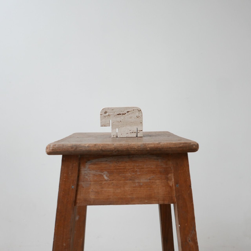 Vintage curio travertine desk or shelf, Italy 1970