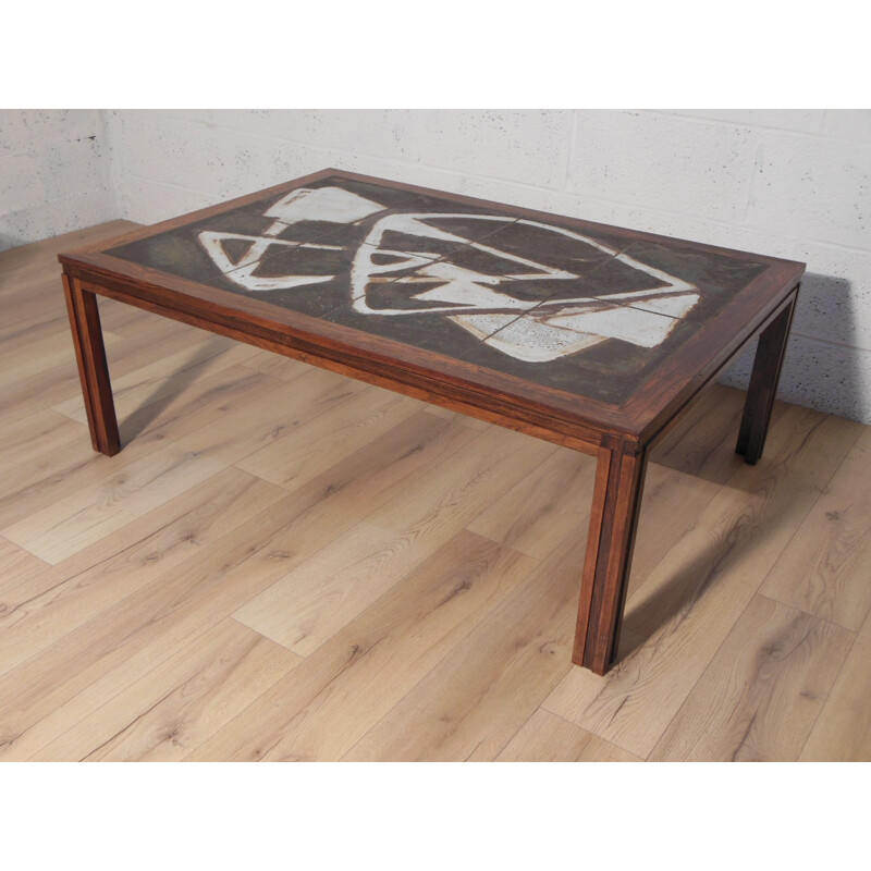 Table basse Scandinave en palissandre - années 60