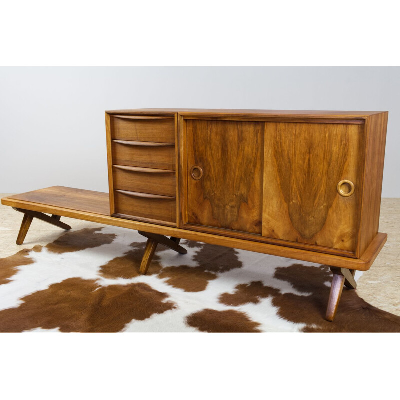 Original vintage walnut sideboard by Rudolf Glatzel for Fristho, Netherlands 1956
