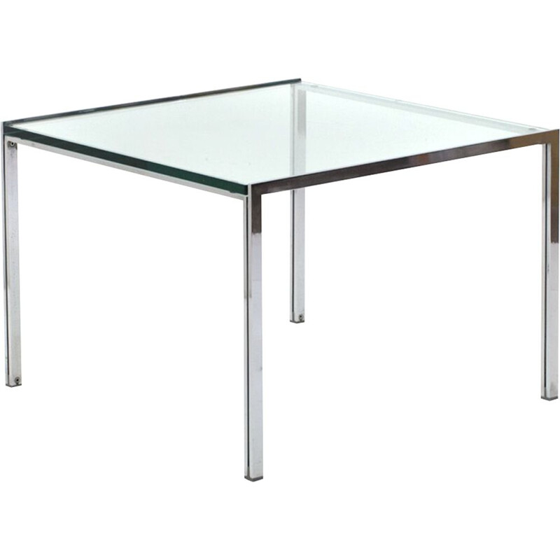 Luar" vintage coffee table with glass top by Ross Little for ICF, 1970