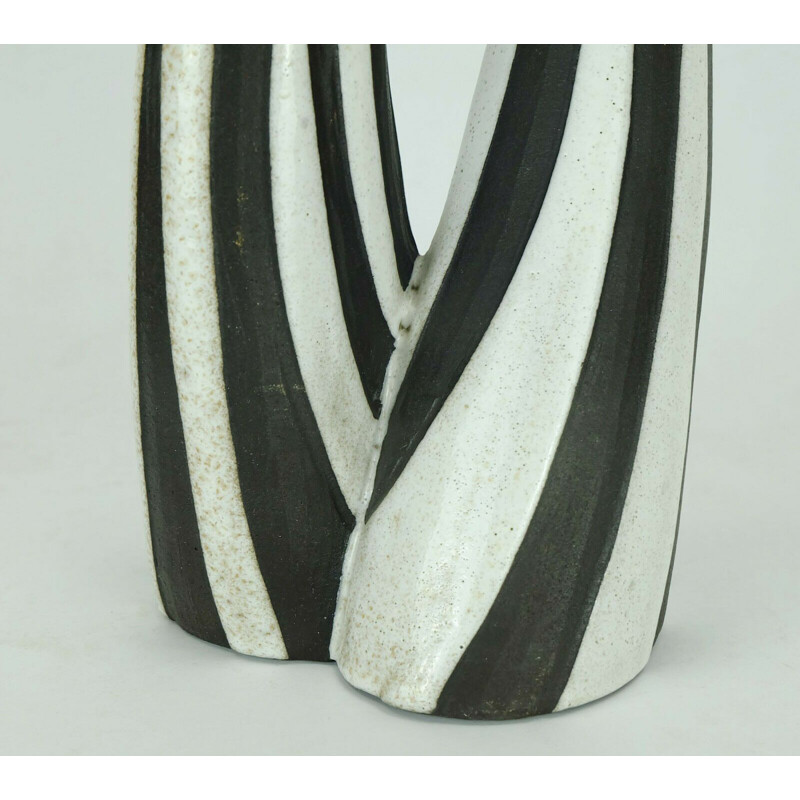 Vintage vase marianne starck "negro" by Michael Andersen, Denmark 1950s