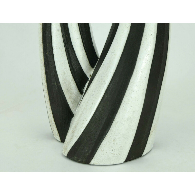 Vintage vase marianne starck "negro" by Michael Andersen, Denmark 1950s