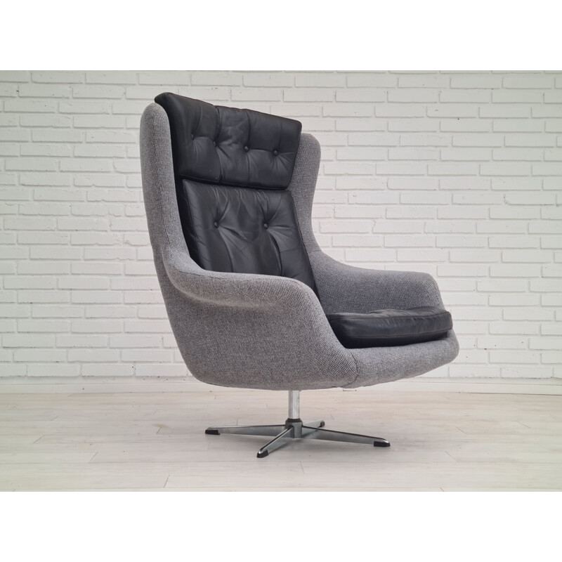 Vintage high-backed armchair by H.W.Klein for Bramin, Danish 1970s