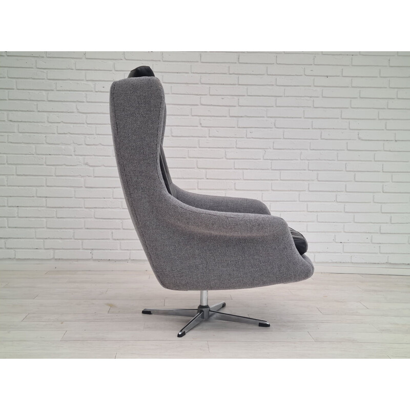 Vintage high-backed armchair by H.W.Klein for Bramin, Danish 1970s