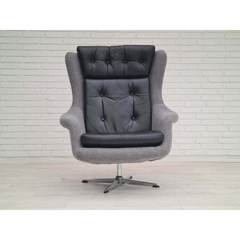 Vintage high-backed armchair by H.W.Klein for Bramin, Danish 1970s