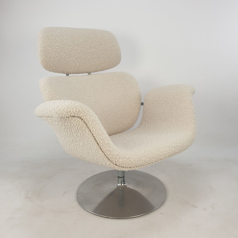 Vintage Big Tulip Chair and Ottoman by Pierre Paulin for Artifort 1980s