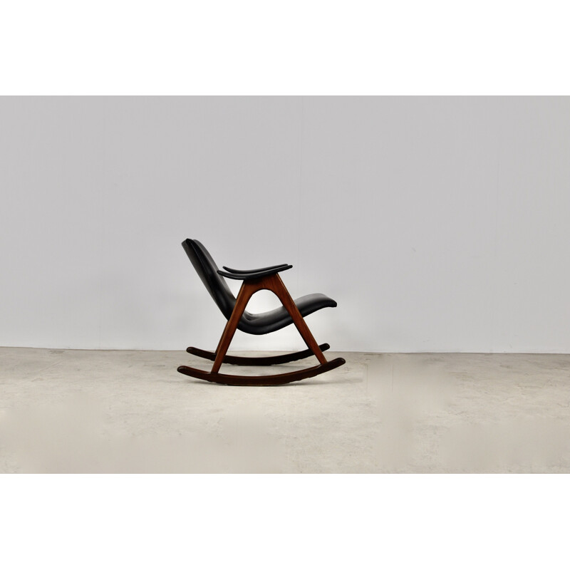 Vintage Rocking Chair by Louis Van Teeffelen 1960s