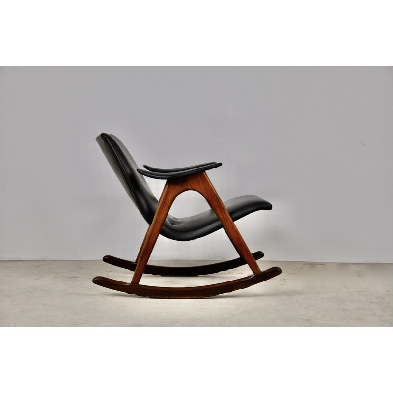 Rocking Chair vintage par Louis Van Teeffelen 1960