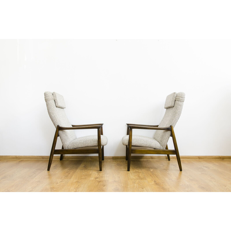 Pair of vintage GFM-64 High Back Armchairs by Edmund Homa for GFM 1960s