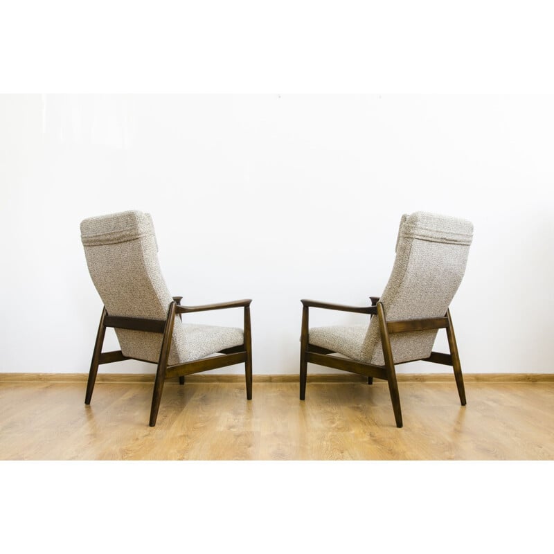 Pair of vintage GFM-64 High Back Armchairs by Edmund Homa for GFM 1960s