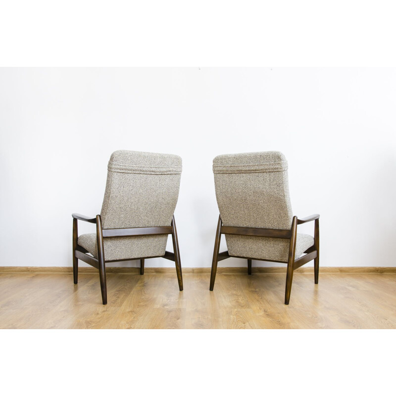 Pair of vintage GFM-64 High Back Armchairs by Edmund Homa for GFM 1960s