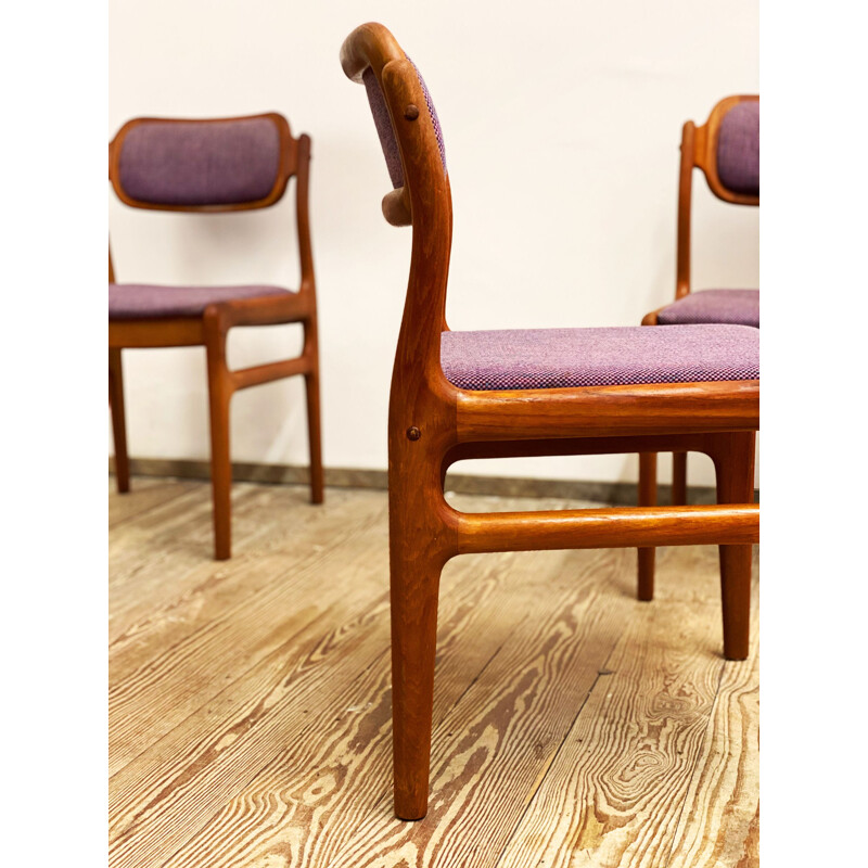 Set of 4 vintage Teak Dining Chairs by Johannes Andersen for Uldum, Denmark 1960s