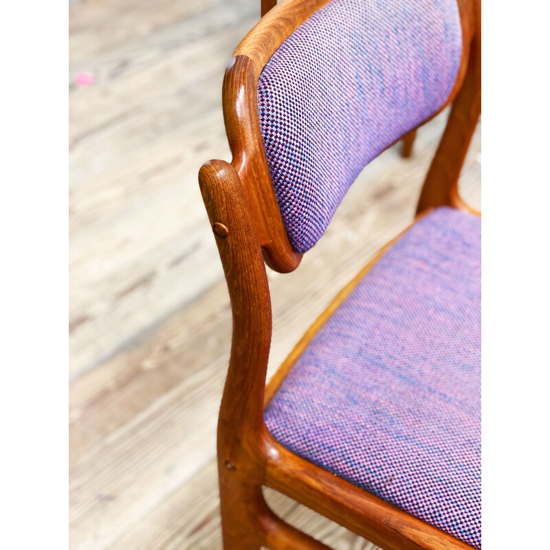 Set of 4 vintage Teak Dining Chairs by Johannes Andersen for Uldum, Denmark 1960s