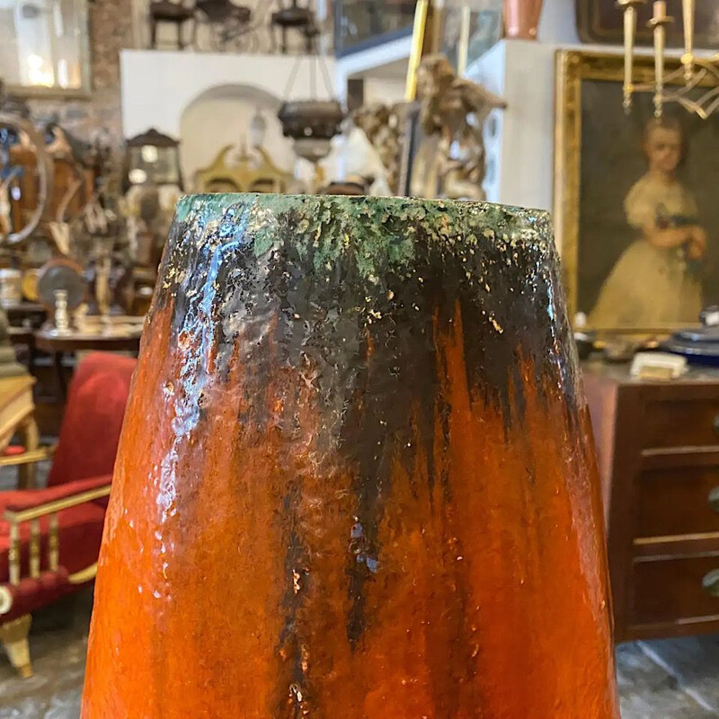 Vintage keramische vaas van Etna G. Ponti, Italië 1969