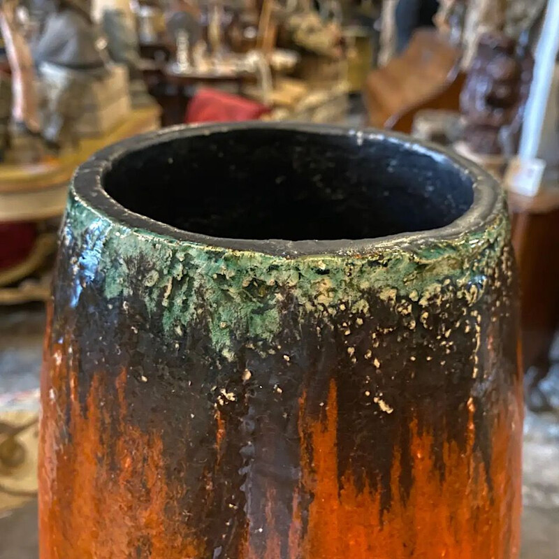 Vase vintage en céramique par Etna G. Ponti, Italie 1969