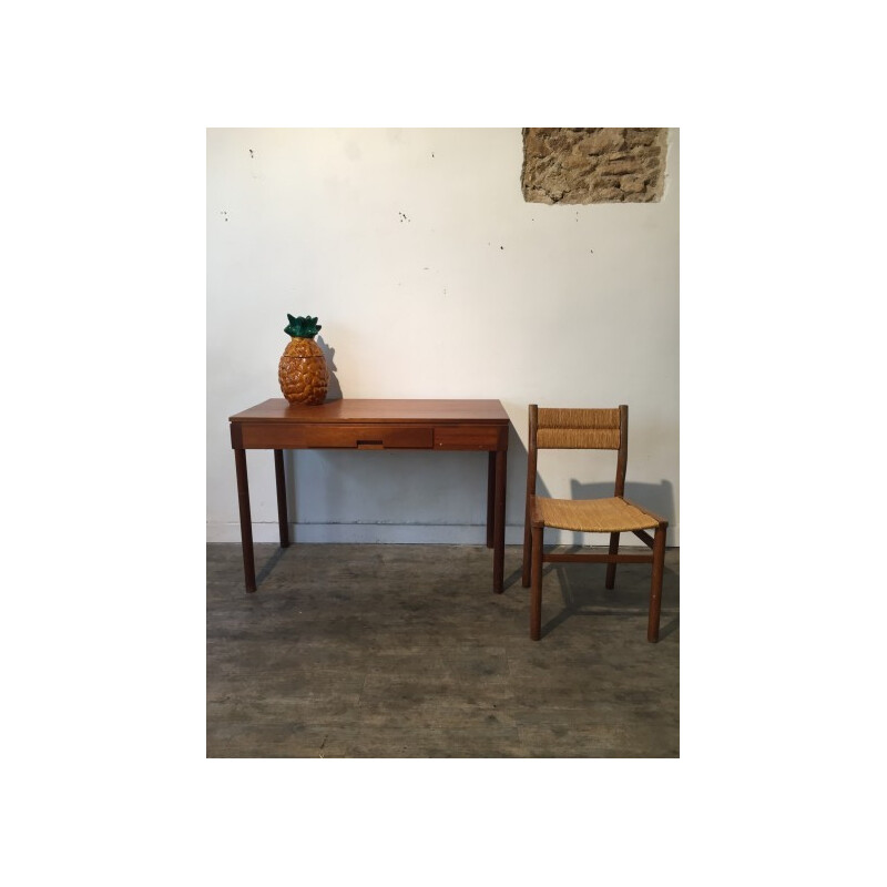 Desk and chair in teak, Pierre GAUTIER DELAYE - 1957