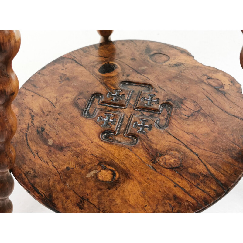 Table d'appoint vintage Tourne-bobine Jérusalem table de gitan