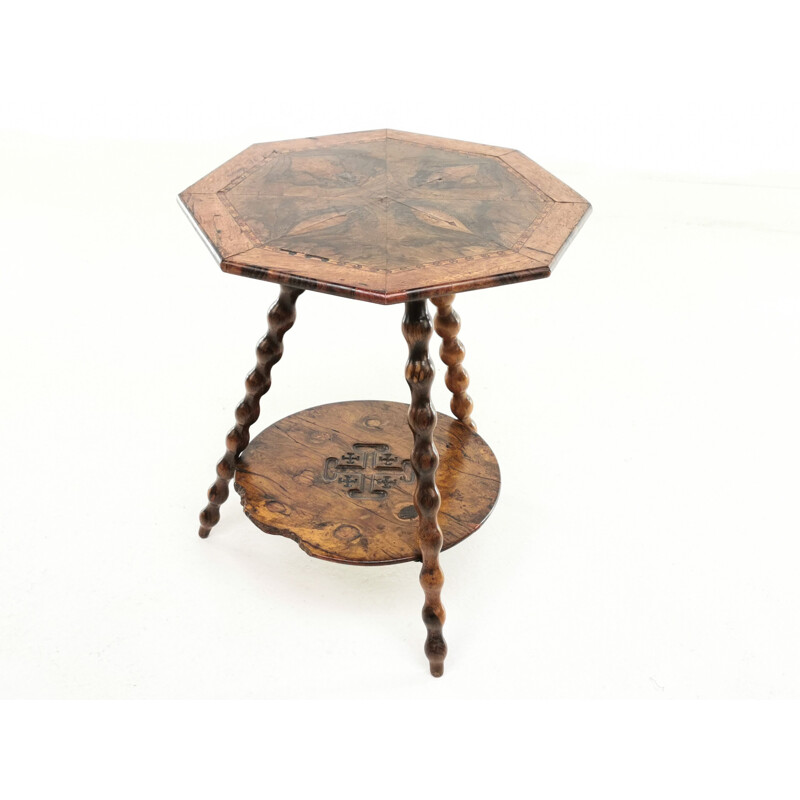 Vintage Side Table Bobbin Turned Jerusalem Gypsy Table