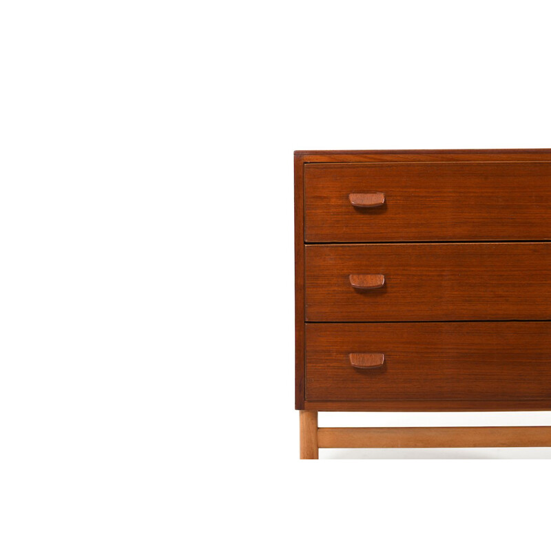 Vintage Teak oak Chest by Poul M.Volther for FDB, Danish 1950s