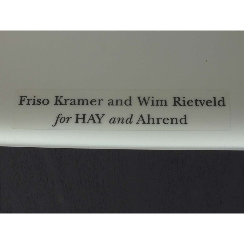 Set of 4 vintage Blue Result chairs by Friso Kramer & Wim Rietveld Hay for Ahrend, Netherlands 1960s