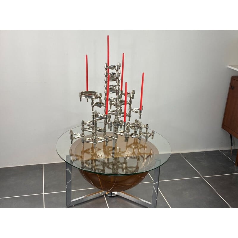 Set of 5 vintage modular candle holders BMF Nagel 1970s