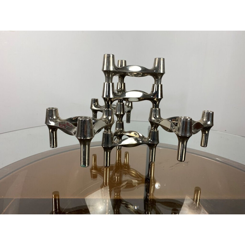 Set of 6 vintage modular candle holders BMF Nagel s