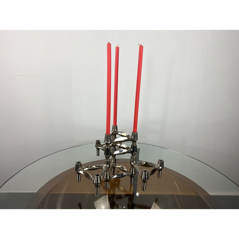 Set of 6 vintage modular candle holders BMF Nagel s