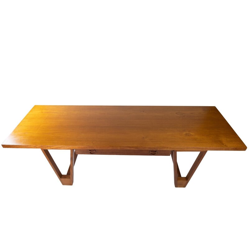 Table basse vintage en teck par Illum Wikkelso, 1960