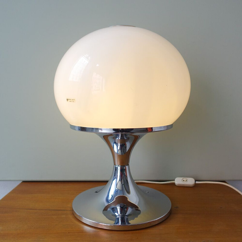 Lampe de table vintage champignon par Luigi Massoni pour Harvey Guzzini, Italie 1970