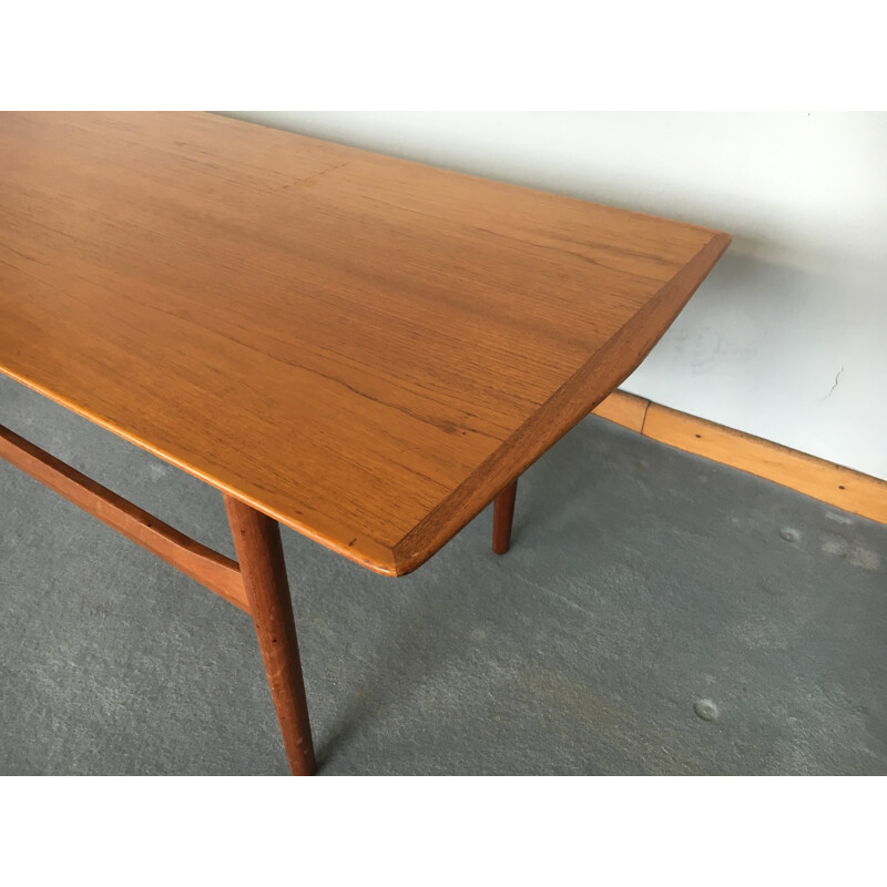 Table basse scandinave en teck - 1950