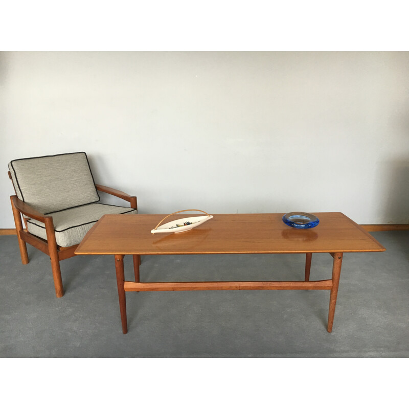 Mid century Scandinavian teak coffee table - 1950s