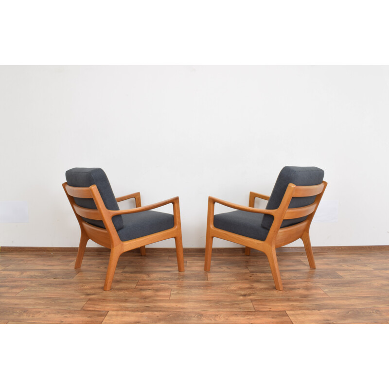 Pair of vintage Teak Armchairs by Ole Wanscher for Poul Jeppesens Mobelfabrik, Danish 1950s