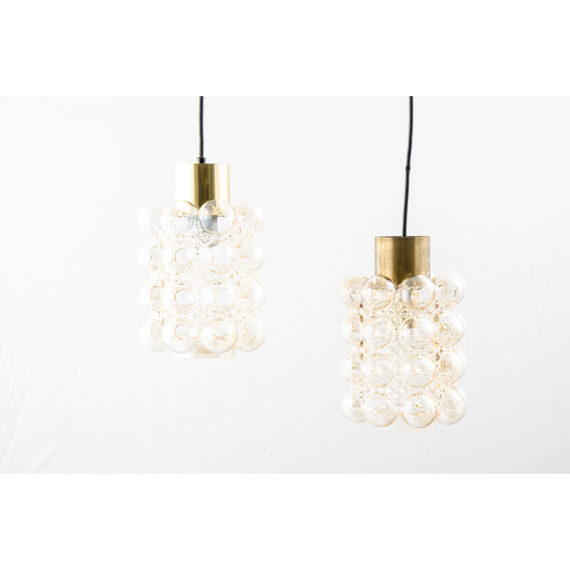 Pair of vintage Bubble Glass Ceiling Lamps by Helena Tynell & Heinrich Gantenbrink for Limburg 1960s