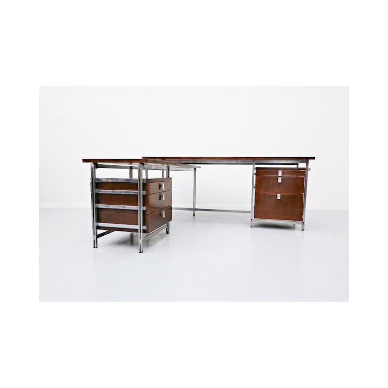 Vintage Jules wabbes desk, Belgium 1960s