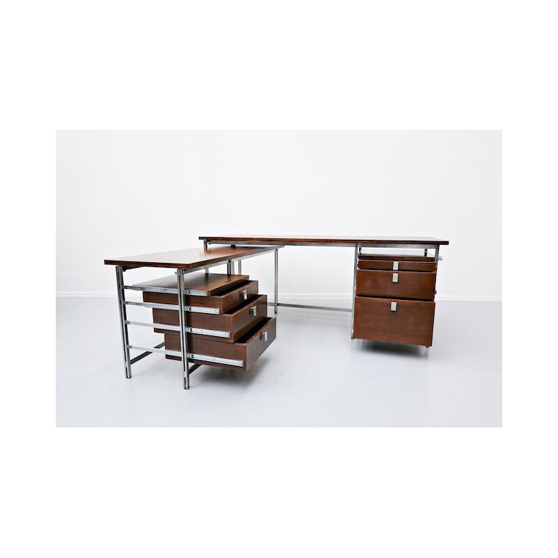 Vintage Jules wabbes desk, Belgium 1960s