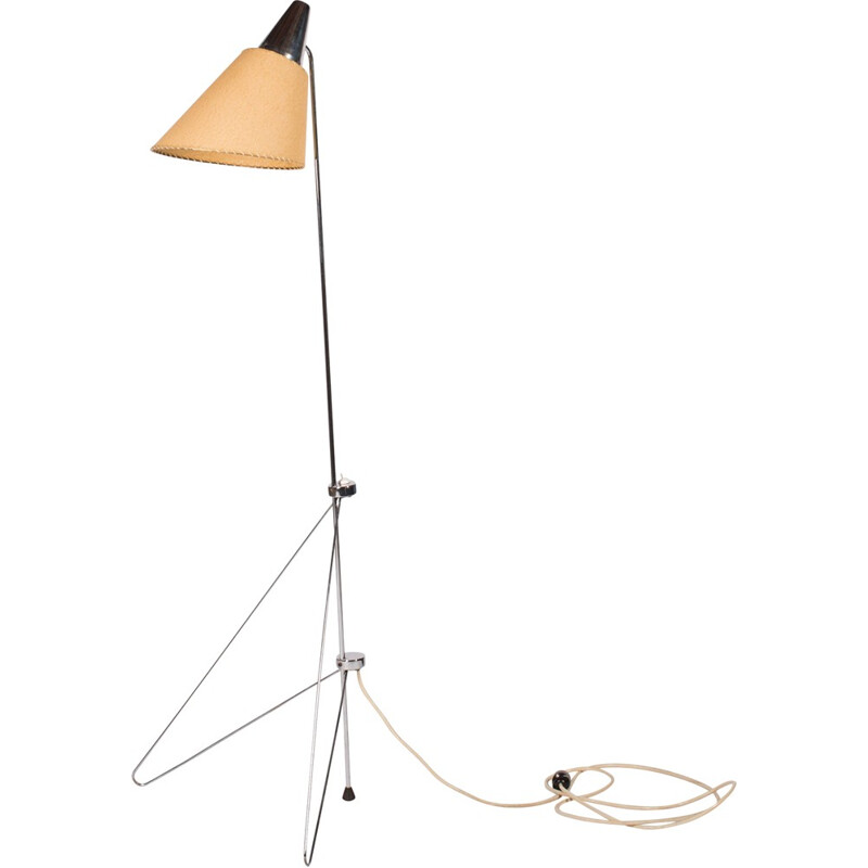 Napako floor lamp in chromed steel, Josef HURKA - 1950s