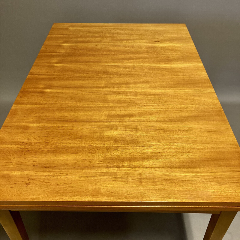 Vintage teak high table and 4 chairs, Scandinave 1950s