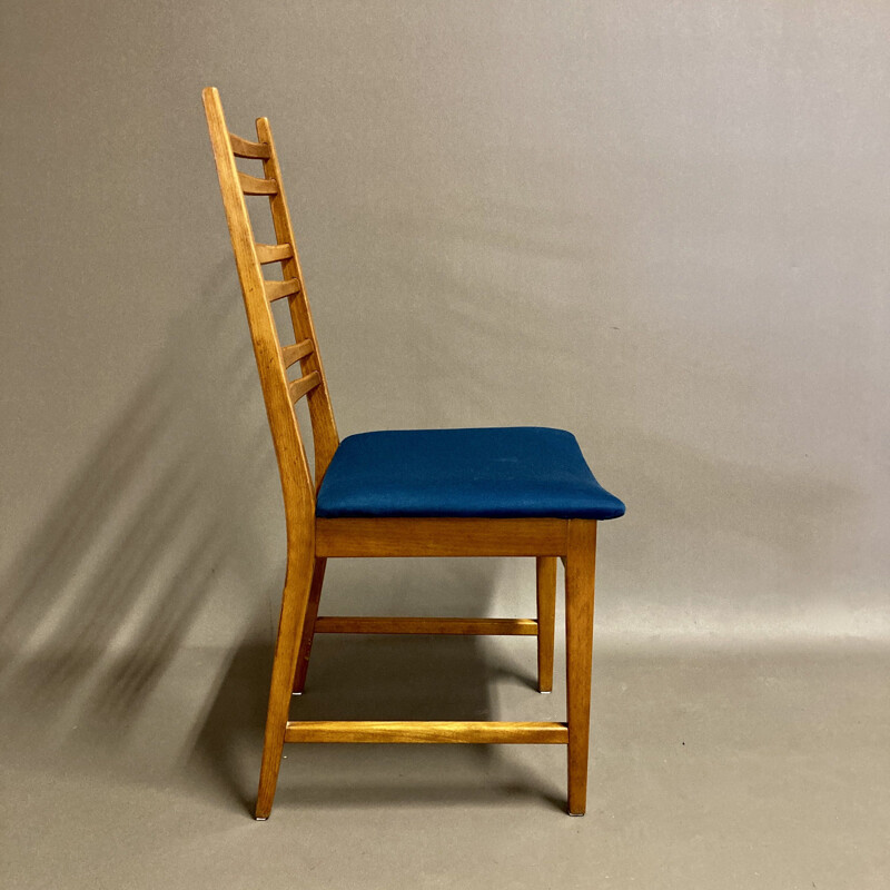 Vintage teak high table and 4 chairs, Scandinave 1950s